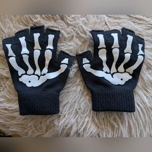 Skeleton Print Kids Gloves